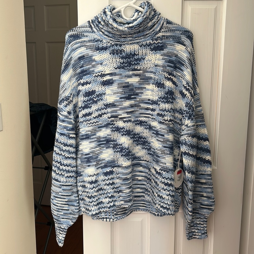 Staud Benny Sweater Blue/White L